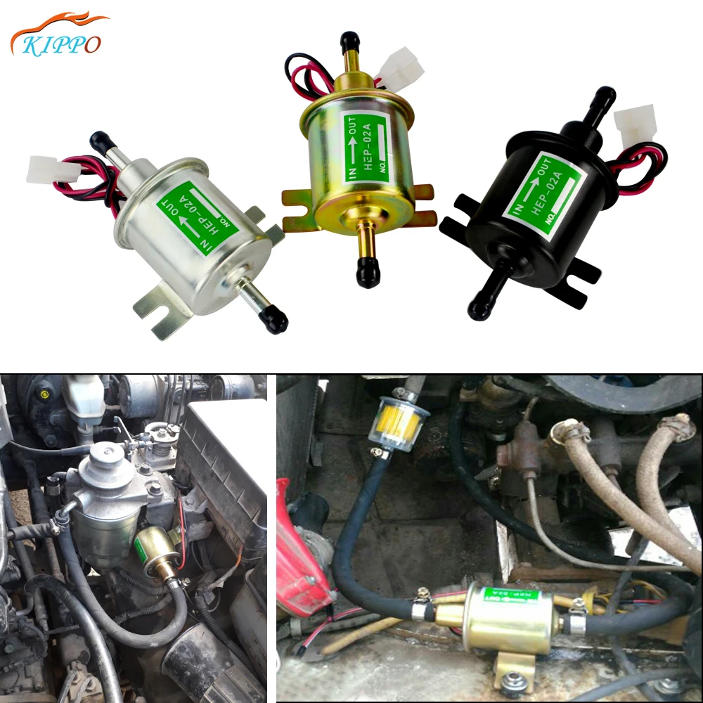 

KIPPO Electric Fuel Pump12V Low Pressure Bolt Fixing Wire Diesel Petrol for Car Carburetor Motorcycle ATV Auto Replacement Parts