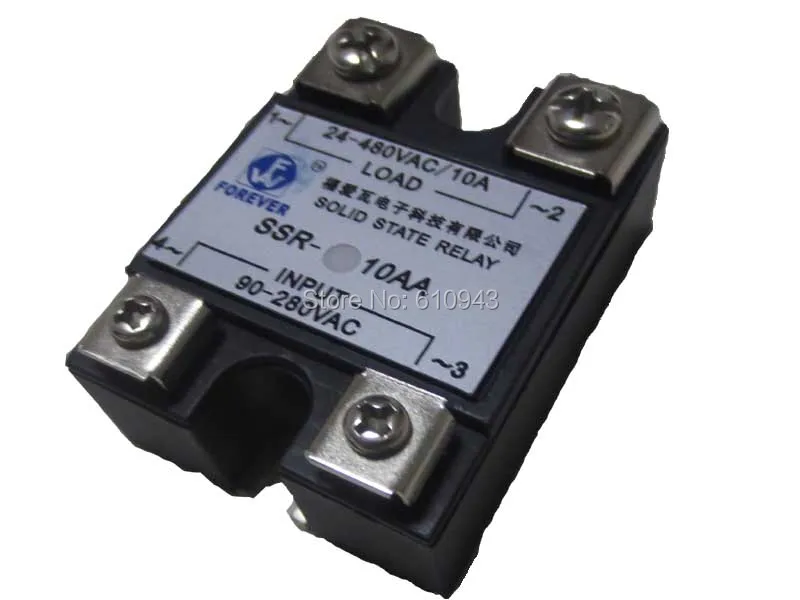 

SSR-10AA AC control AC FREE SHIPPING10A actually ! Manufacturer single phase solid state relay SSR-10AA