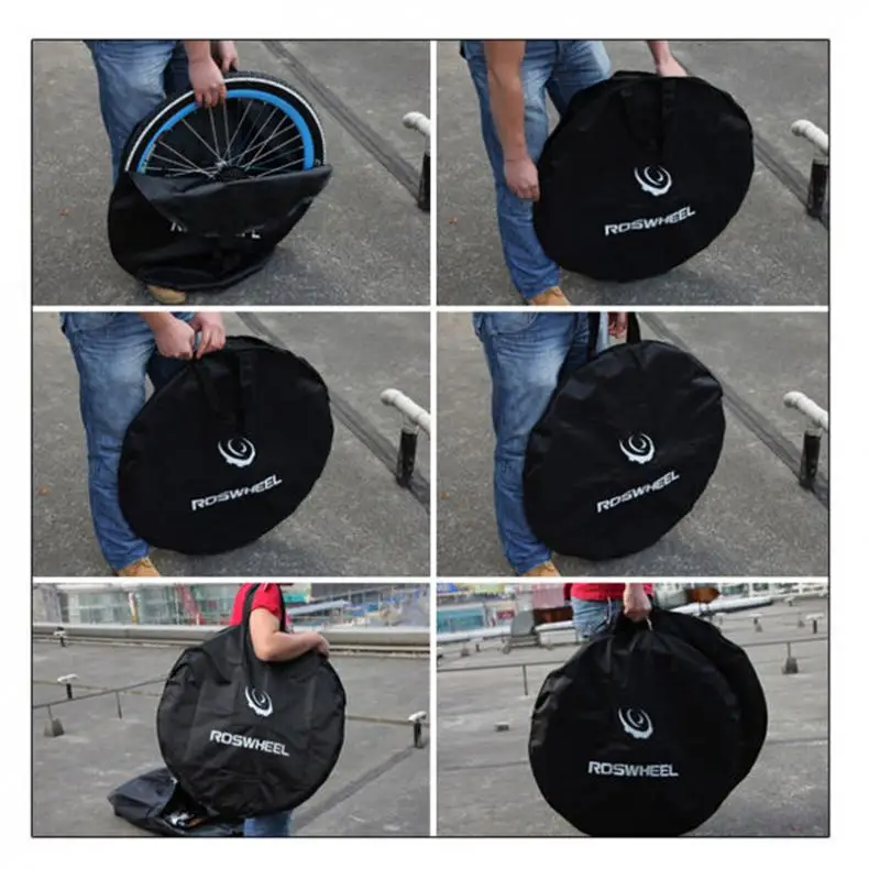 Top ROSWHEEL/DUUTI Waterproof New Bicycle Carrying Package Bags Cycling Road MTB Mountain Bike Single Wheel Carrier Bag Accessories 8