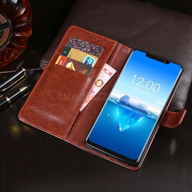 Флип чехол для Oukitel C12 Pro кожаный из искусственной кожи 6 18 дюйма