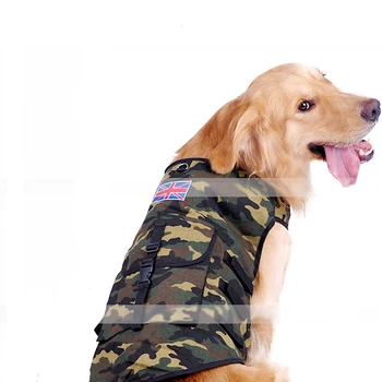 

Large breed dog clothes golden labrador samoyeds husky dog clothes pet camouflage in the spring and autumn outfit