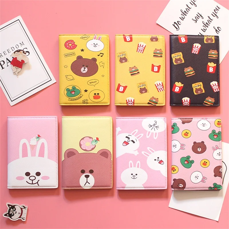 

Passport Covers Travel Accessories PU Leather Cartoon ID Card Bag KIDS Women Passport Business Holder Passport Wallet