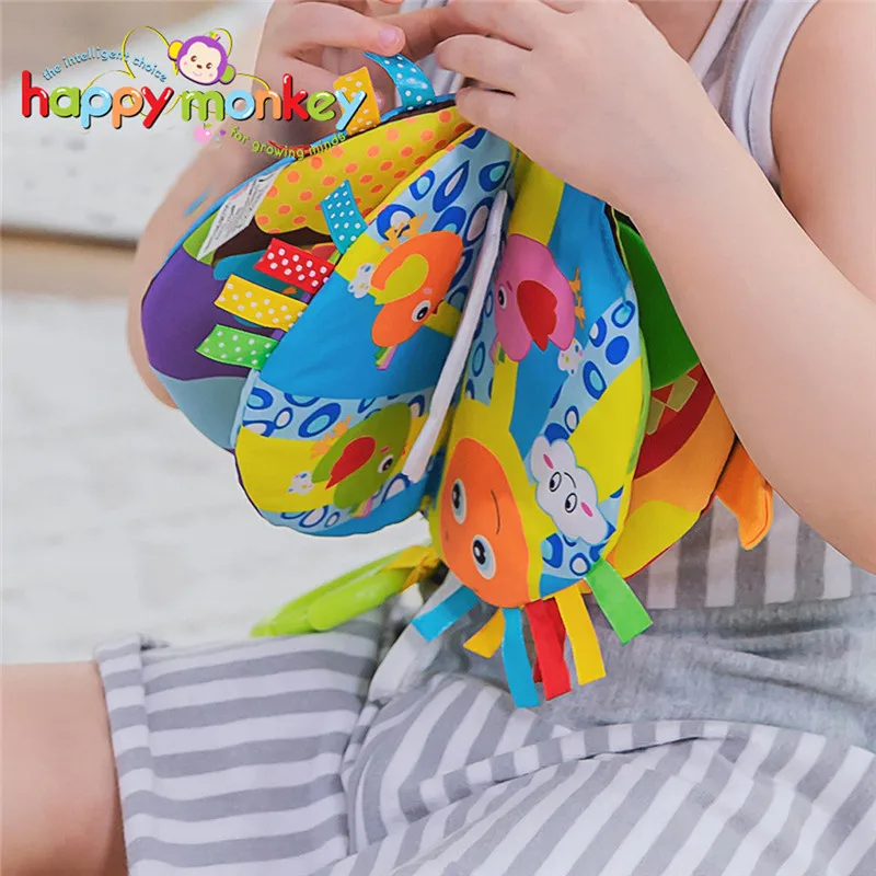 baby book Soft Fabric Baby Cloth Books Early Education Toys Activity Crinkle Cloth Book quiet book libros infantiles #4j03 (3)