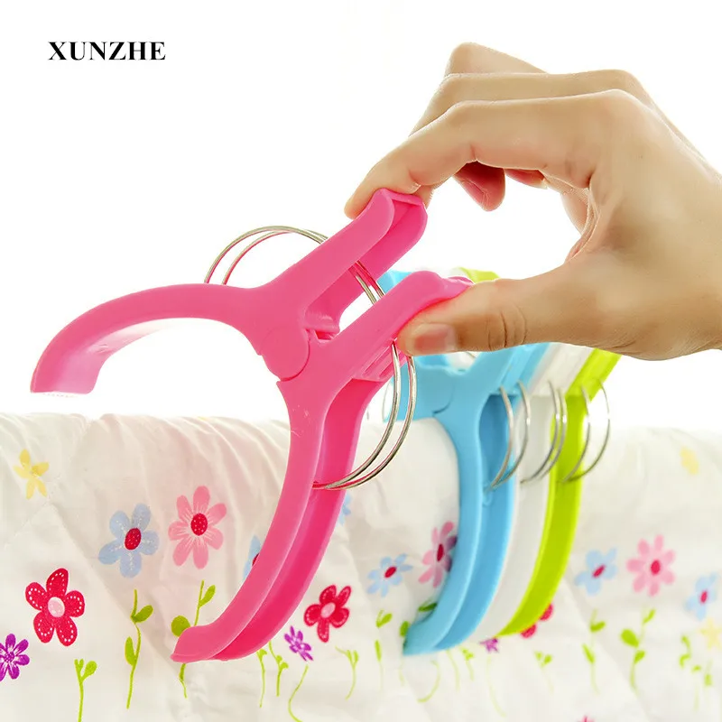 

4Pcs/set 15*2.2cm Stronging Plastic Clips Beach Towel Clamp To prevent the wind Clamp Clothes Pegs Drying Racks Retaining Clip