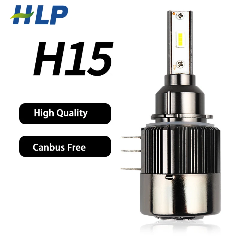 2pcs H15 LED Headlight bulbs Hi-beam 60W 7200LM 6000K CSP headlamp CANBUS Error free for Mazda 6 CX5 Golf 7 Audi BMW Mercedes