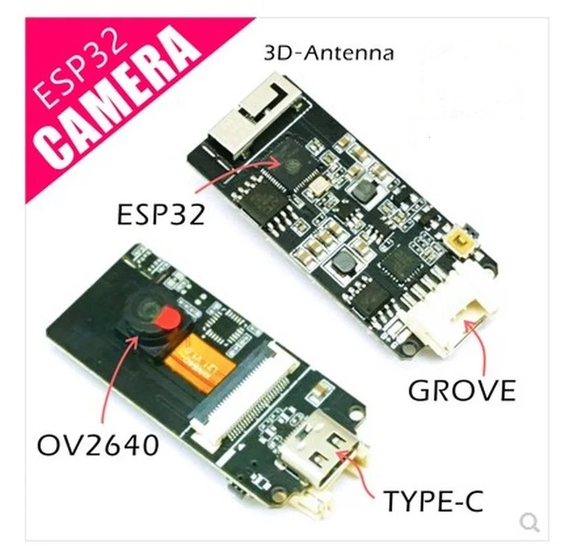 

M5Stack ESP32 Camera Module Development Board OV2640 Camera Type-C Grove Port 3D Wifi Antenna Mini Camera Board #Hbm0096