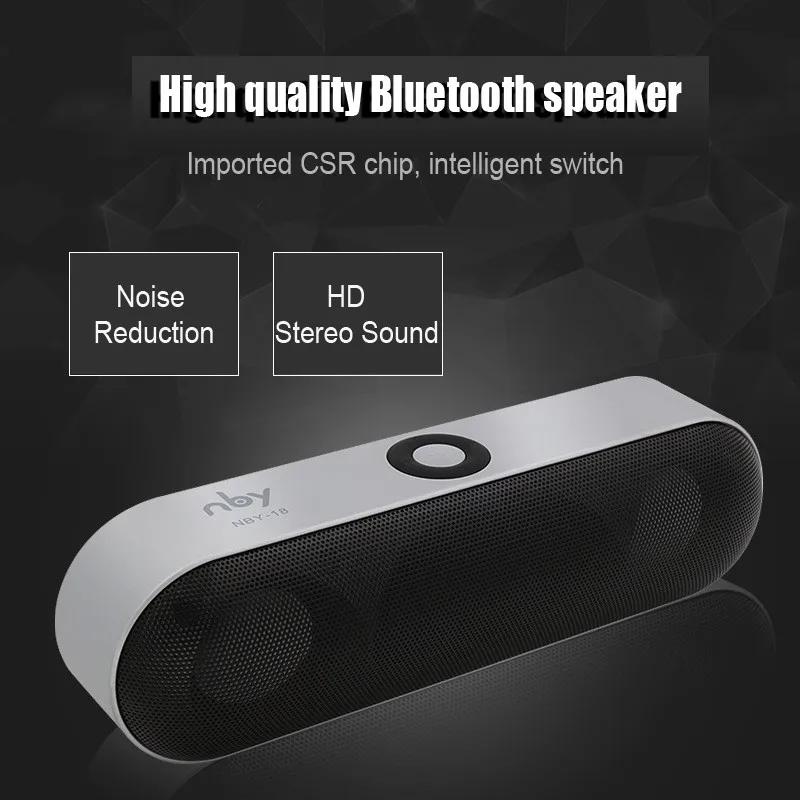 

Portable Wireless Speaker NBY-18 Mini Bluetooth Speaker Sound System 3D Stereo Music Surround Support Bluetooth,TF AUX USB