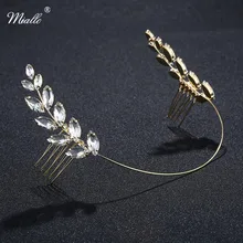 Miallo классический золотые цветные листья Австрийские хрустальные гребни для волос Свадебные аксессуары для волос ювелирные изделия свадебные головные уборы диадемы для женщин