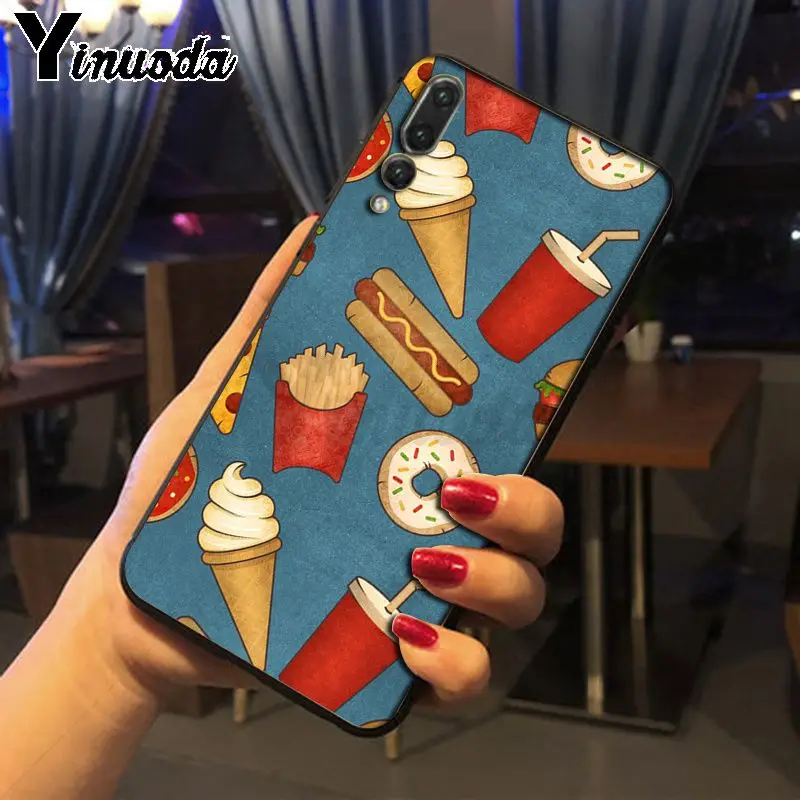 Cute food french fries burger pizza