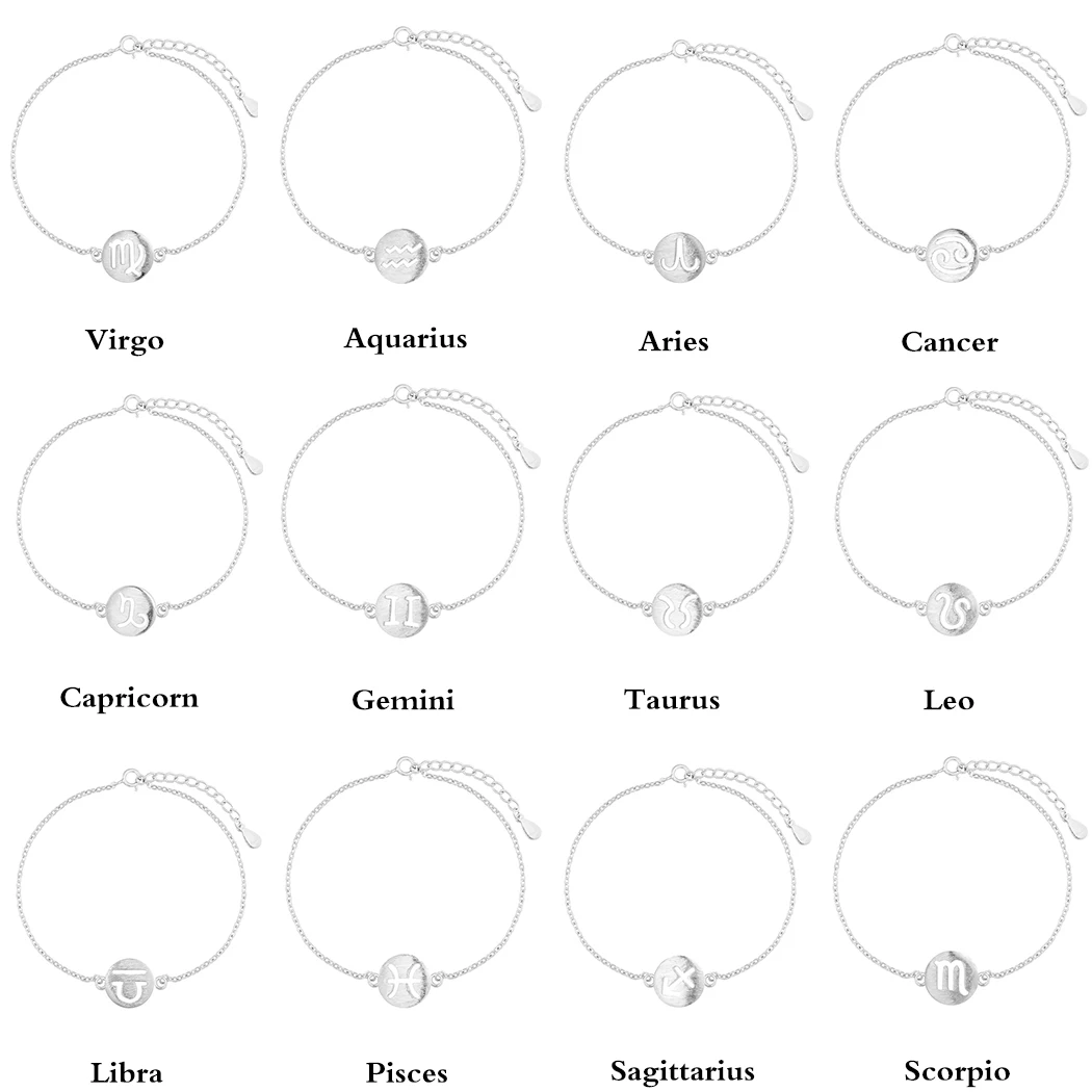 Todorova 12 Созвездие очаровательные браслеты для женщин зодиакальное Созвездие Знак Велосипедный спорт Астрология диск браслет подарок на день рождения