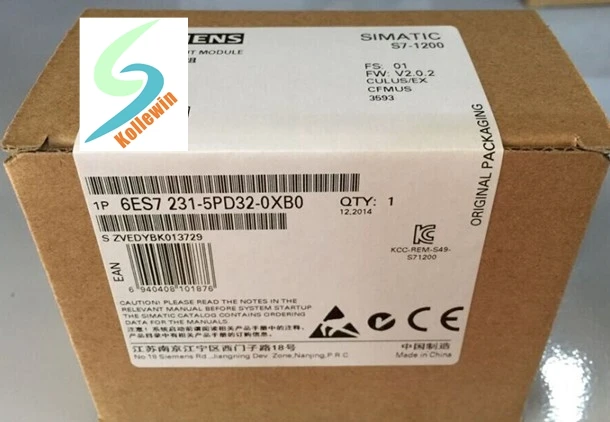 Original SIMATIC 6ES7231-5PD32-0XB0 S7-1200 ANALOG INPUT SM 1231 RTD 4 X AI RTD PLC MODULE 6ES72315PD320XB0 6ES7 231-5PD32-0XB0 Original SIMATIC 6ES7231-5PD32-0XB0 S7-1200 ANALOG INPUT SM 1231 RTD 4 X AI RTD PLC MODULE 6ES72315PD320XB0 6ES7 231-5PD32-0XB0