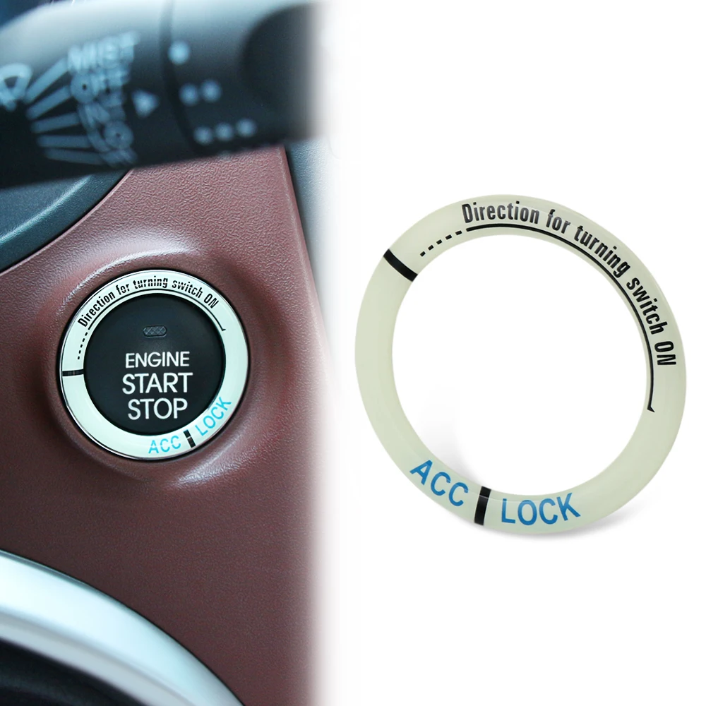 

Luminous Car Engine Start Stop Ignition Trim Cover Car Sticker for kia rio 4 vw passat b8 kia soul rav4 audi A4 q7 honda civic