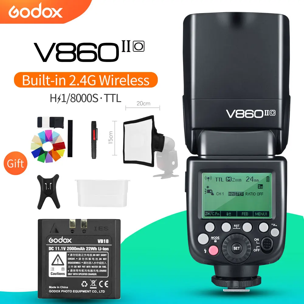 Godox V860II-C V860II-N V860II-S V860II-F V860II-O ttl HSS литий-ионный аккумулятор Батарея Вспышка Speedlite для цифровой зеркальной камеры Canon Nikon sony Fuji Olympus - Цвет: V860II-O for Olympus