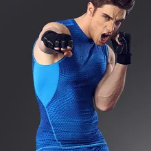 Мужчины без рукавов, для тренажерного зала футболки компрессионные колготки дышащая быстросохнущая футболка для тренировок футболка для мужчин Спорт бег рубашки Размеры S M L XL