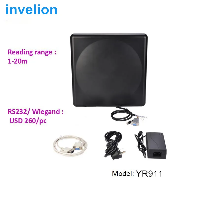 Passive UHF RFID Long Distance Integrated Reader antenna 1-20M for car parking/personal access control with free card tag sample |