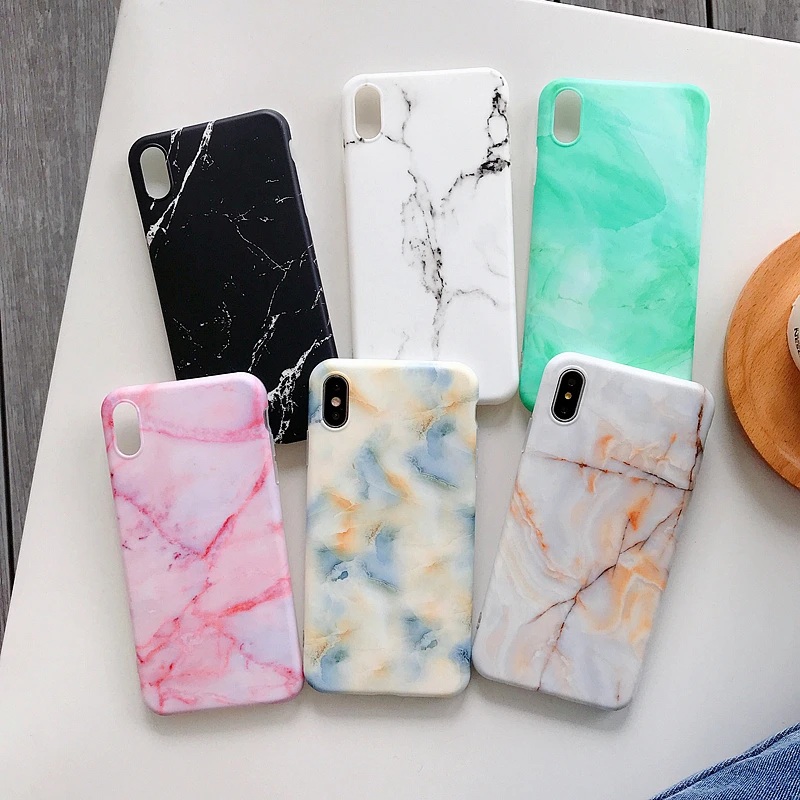 

Retro Marble Case For iPhone XS Max 7 8 6 6s Plus X XR XS Soft IMD Back Cover Phone Case Silicone Stone Texture For iPhone 6 6s