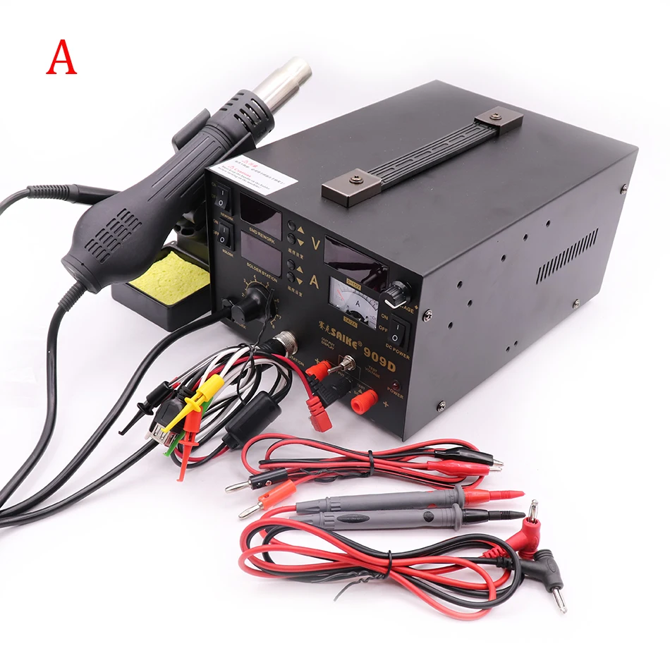 

220V SAIKE 909D bga rework station air hot air soldering station 2 in 1 multi-function welding machine soldering station rework