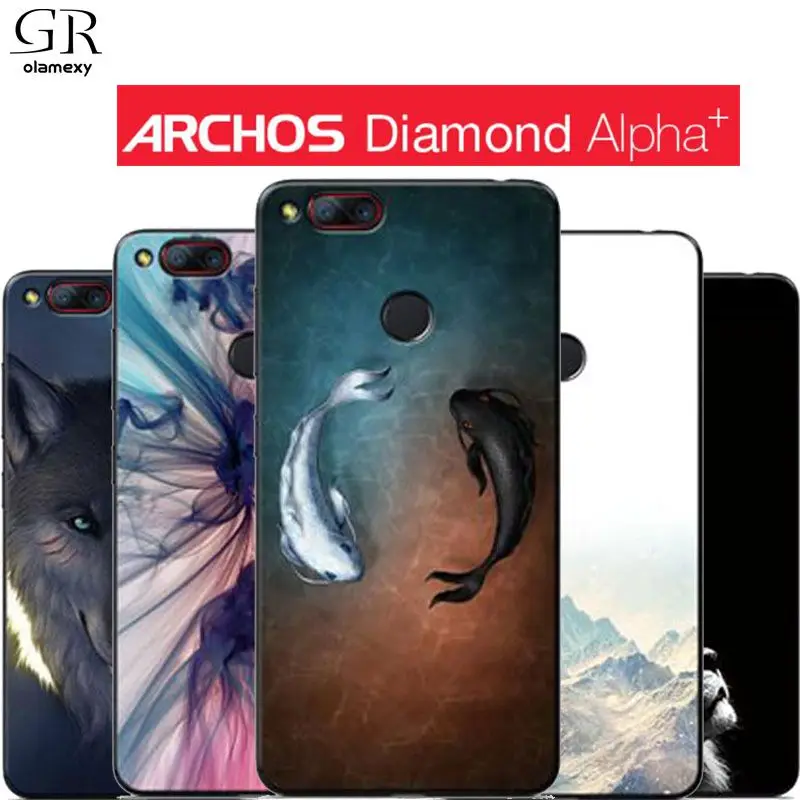 

Draw Print Cartoon Pattern Cover Shell for Archos Diamond Alpha Plus Soft Alpha+ TPU Phones Case Smartphones bags