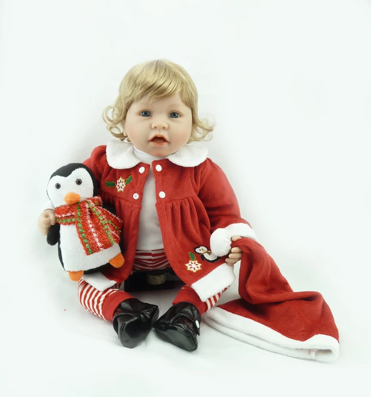 55cm Silicone Reborn Baby Dolls Toy With Accessories Vinyl Baby-Reborn Toddler Dolls Girl Play House Toy Birthday Christmas Gift toy dolls curitiba
