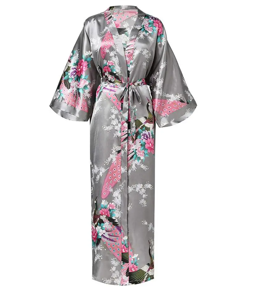 Фланелевый зимний китайский женский халат, халат, Коралловая флисовая ночная рубашка, сексуальная Длинная Пижама, кимоно, халаты для невесты - Цвет: Long Robe 16