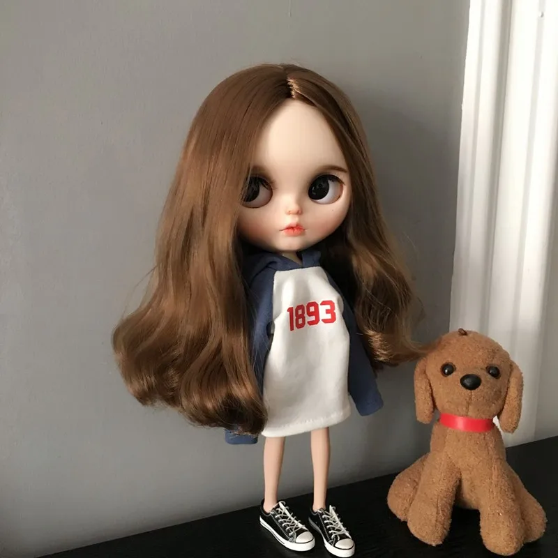 

Blyth Doll Clothing long sleeves hooded sweatershirt Hoodie for blyth, azone, pullip ob24 ob27 Doll Accessories for Barbie doll