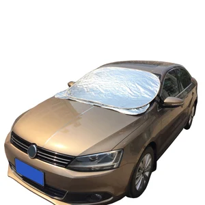 Складной автомобильный передний задний оконный солнцезащитный козырек чехол для экрана УФ Защита многофункциональные автомобильные чехлы от снега авто аксессуары - Цвет: Серебристый