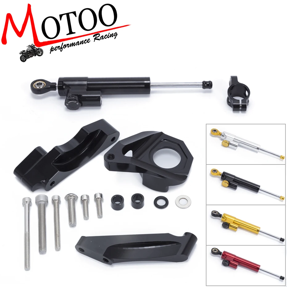 

Motoo - FREE SHIPPING For SUZUKI GSXR600/750 2004 2005 Motorcycle Aluminium Steering Stabilizer Damper Mounting Bracket Kit