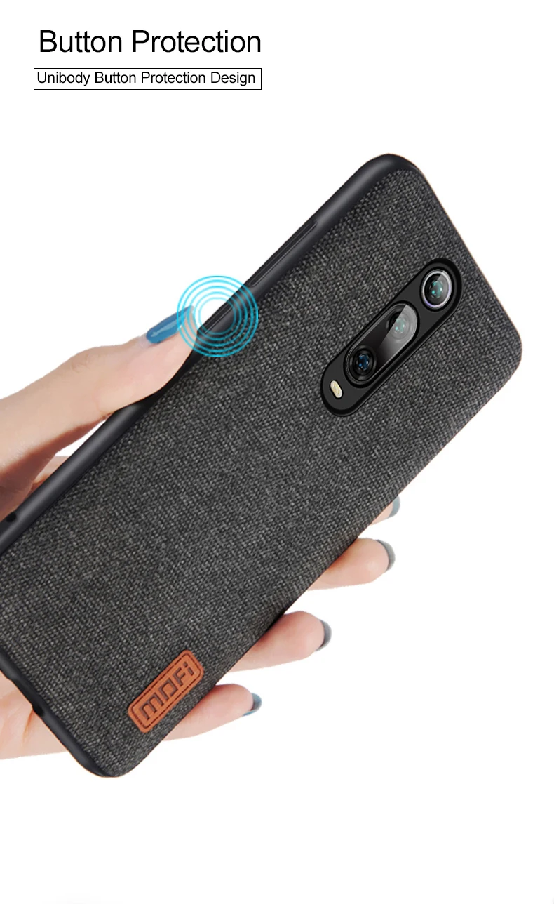 For Xiaomi Mi 9T Pro Case MOFi For Xiaomi Mi 9T Case Cover Protective Fabric Cloth Silicone Back Capas Global Mi9TPro Case