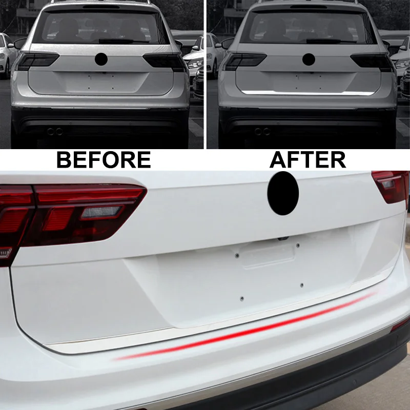Для Volkswagen VW Tiguan MK2 2016 2017 2018 2019 нержавеющая крышка задней двери багажника