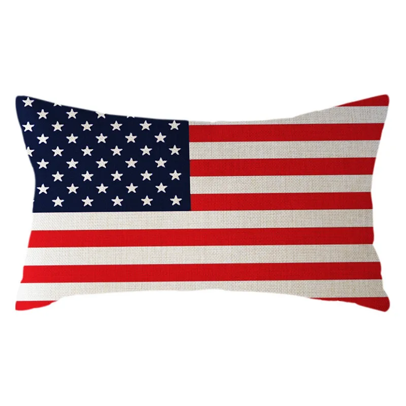 

ISHOWTIENDA 2019 Minimalist National Flag Pillow Cover Linen 30x50cm Cushion Cover Home Decor New Arrival Home Decoration Hot