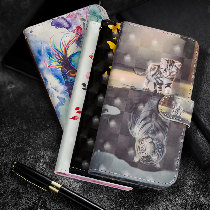 

Butterfly Painting Flip SmartPhone Case For Meizu M6 Capa Wallet PU Leather + Soft TPU Cover Fundas For Meizu M6 Meilan 6 Coque