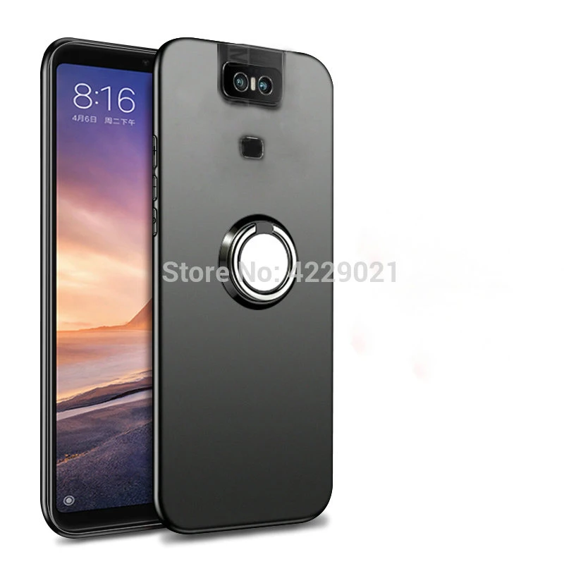

For ASUS ZS630KL I01WD Case ASUS ZS630KL Luxury Silicone Magnetic Magnet Car Finger Ring Case For Asus Zenfone 6 6Z ZS630KL 2019