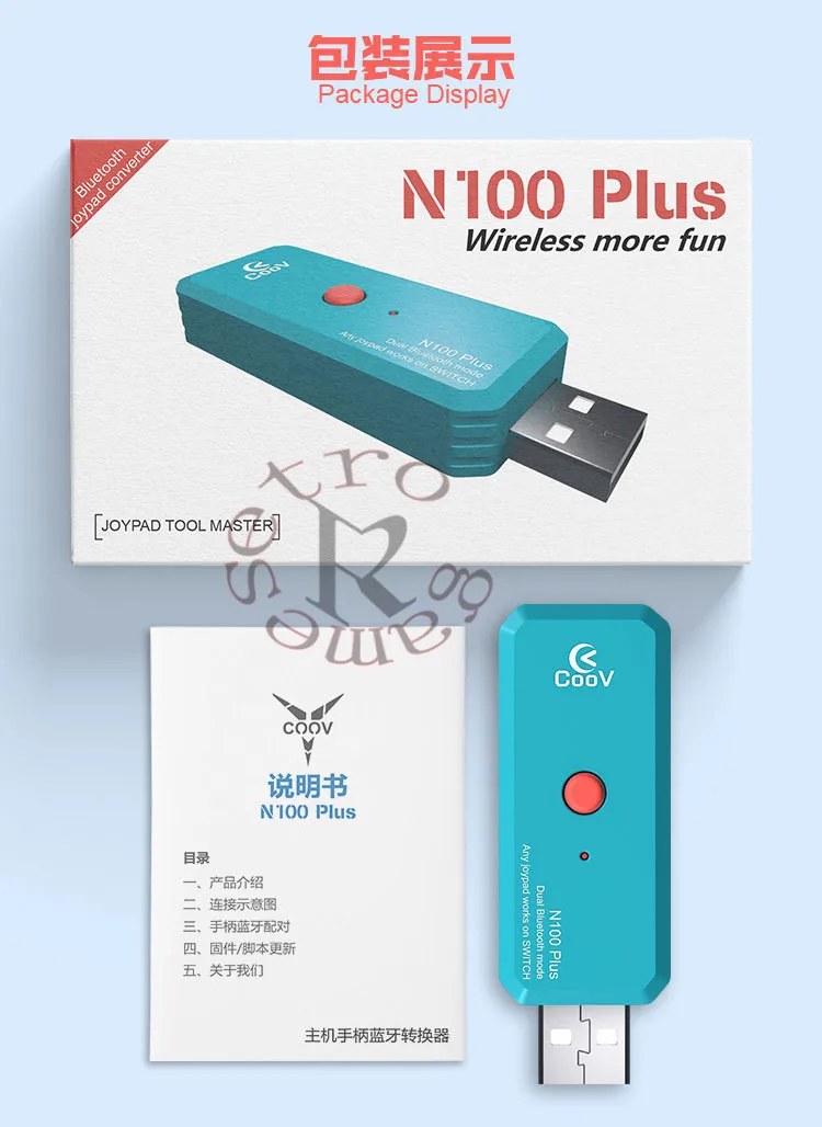 N100 плюс беспроводной Bluetooth адаптер беспроводной ручка конвертер адаптер для sony Playstation PS4 Для nintendo Switch 40AP30