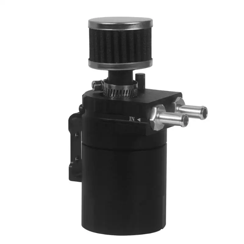 

Universal T-6061 Light Weight Aluminum Reservoir Oil Catch Can Tank Kit with Filter and Dip Stick Auto Car Accessories