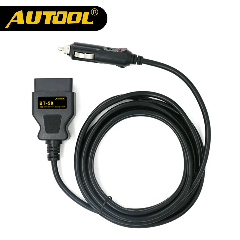 AUTOOL BT50 OBD2 автомобиль ЭБУ аварийное питание для 12 В DC источник питания кабель OBD памяти экономии ЭБУ интерфейс питания разъем