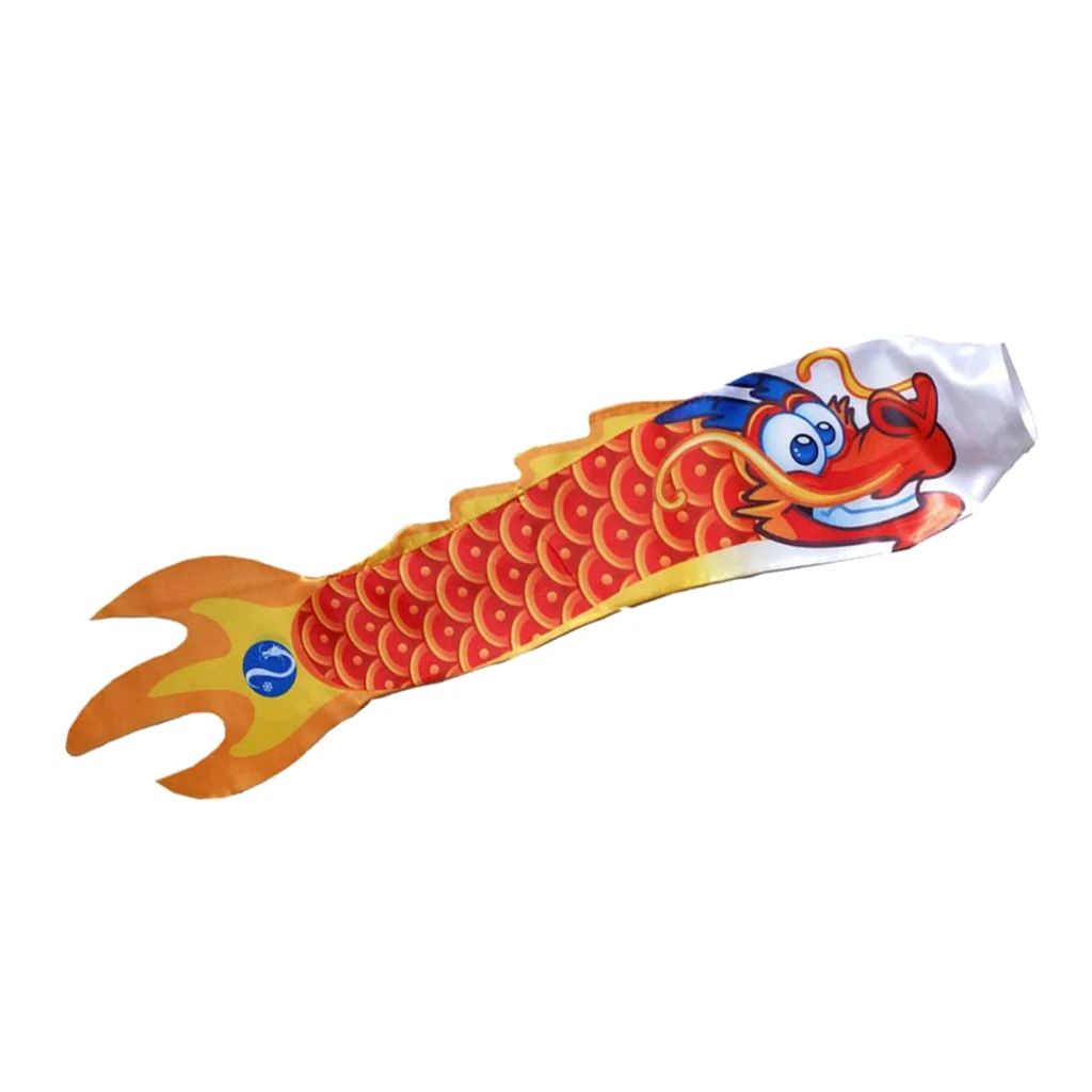 5x70 cm Chinese Dragon Windsock Carp Flag Kite Streamer Boat Decor Ornament Hanging Flag