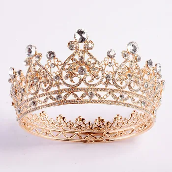 

Luxury Baroque Crown Wedding Hair Accessories Bridal Tiara Princess Diadem Beauty Crowns Girl's Headpiece Headbands women gifts