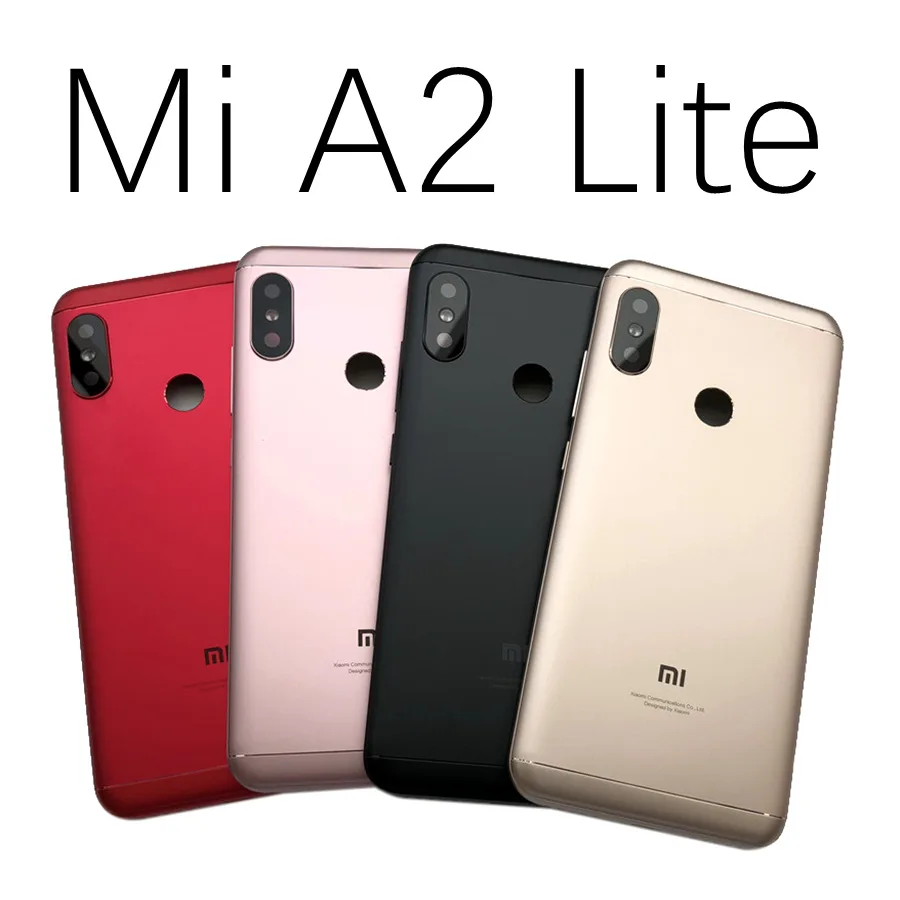Для Xiaomi Mi A2 задняя крышка батарейного отсека задняя дверь чехол для Xiaomi Mi A2 Lite задняя крышка корпус+ Кнопка громкости питания Замена