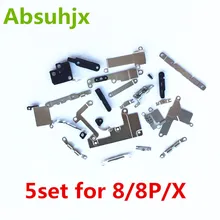 Absuhjx 5Set Full Metal Set for iPhone 7 8 Plus X Inner Bracket Small Parts Shield Inside Plate Kits Complet Accessories