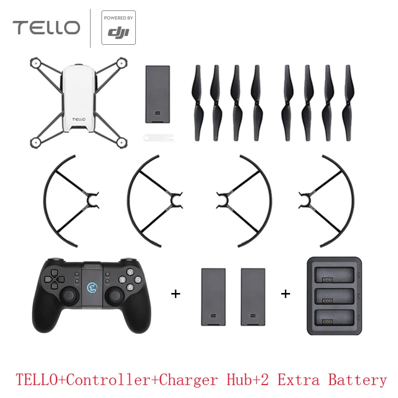 DJI Tello камера Дрон мини дроны 720P HD Трансмиссия приложение управление складная игрушка FPV Квадрокоптер снимать быстрые видео с EZ снимков - Цвет: Зеленый