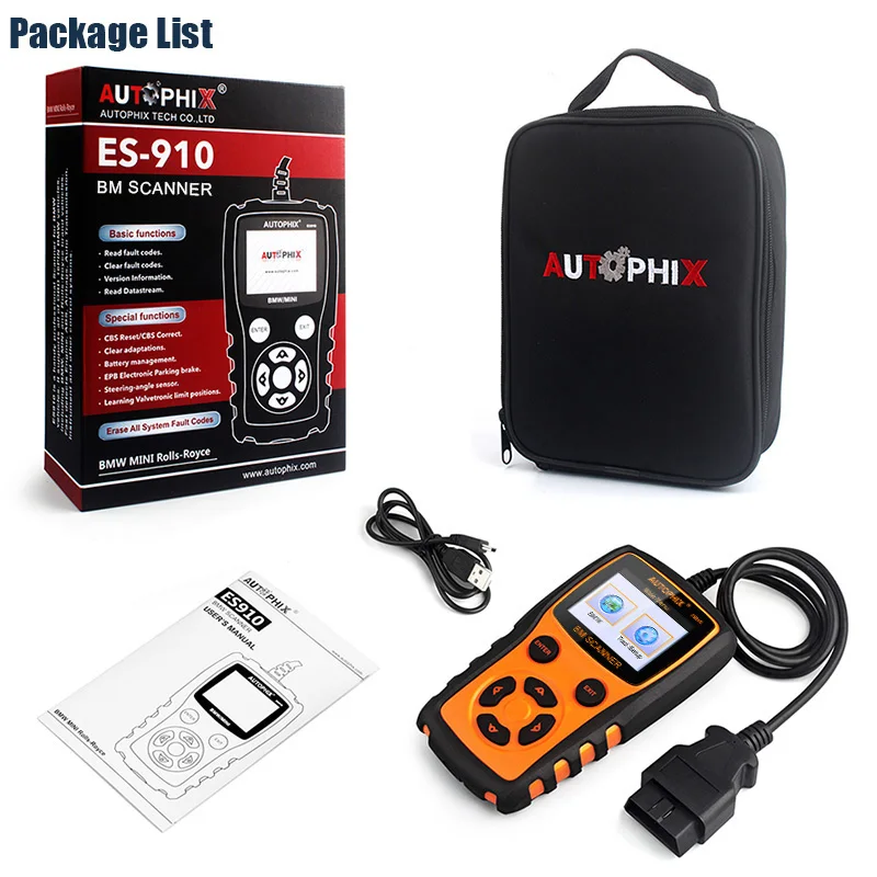 Autophix ES910 OBD2 автомобильный сканер ABS подушка безопасности EPB передача ODB2
