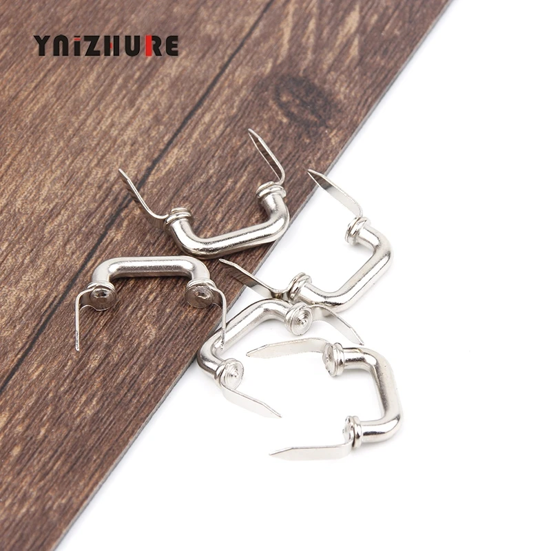 

20*13mm 10Pcs Retro Iron Kitchen Drawer Cabinet Mini Handle Vintage Makeup Box Knobs Antique Pin Pull Handles Silver Color