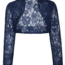 Кружевное болеро размера плюс, черного и белого цвета, элегантное, для девушек, болеро, длинный рукав, для свадьбы, выпускного вечера, укороченное, кружевное болеро, болеро