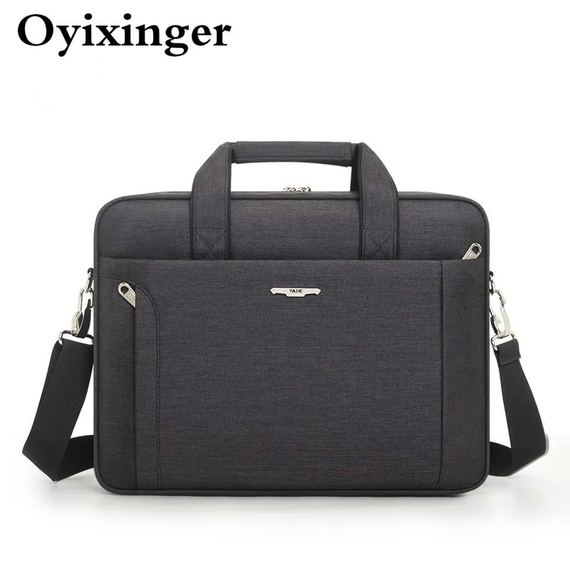 US $32.80 Oyixinger Men Briefcase For 14 156 Inch Laptop Waterproof Oxford Mens Handbag Business Women Single Shoulder Messenger Bag Man
