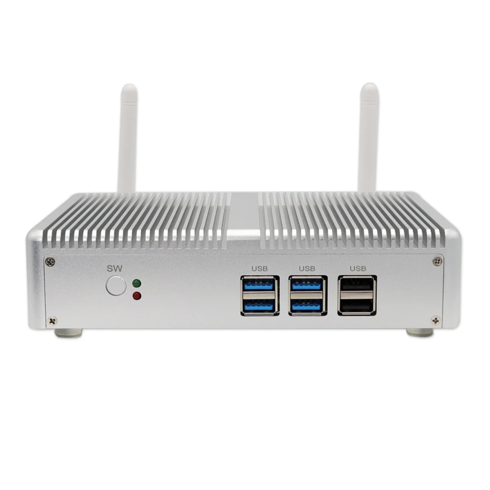 Процессор EGlobal безвентиляторный мини ПК Windows 10 Barebone Intel Nuc Celeron 2955U HTPC Linux Computador 300M Wifi