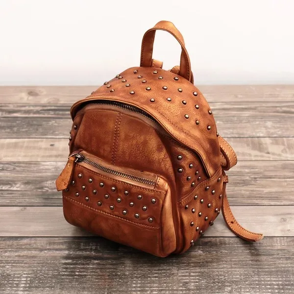 cowhide mini backpack