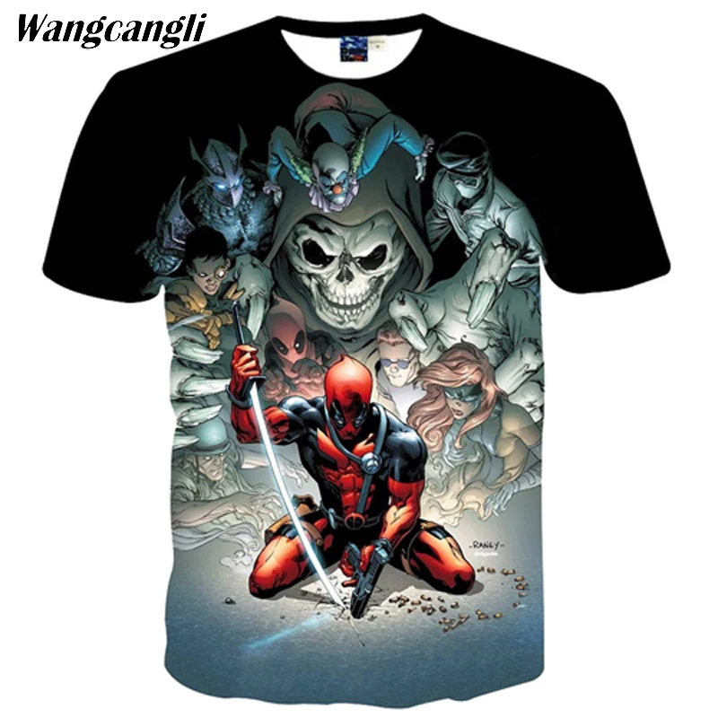 Deadpool 3D men�s short sleeved sportswear dragon ball