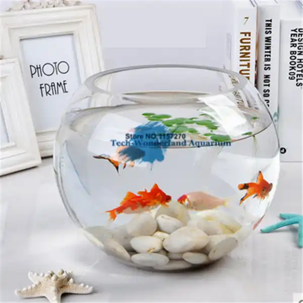 1 piece plastic lazy fish tank small aquarium mini goldfish bowl square ...