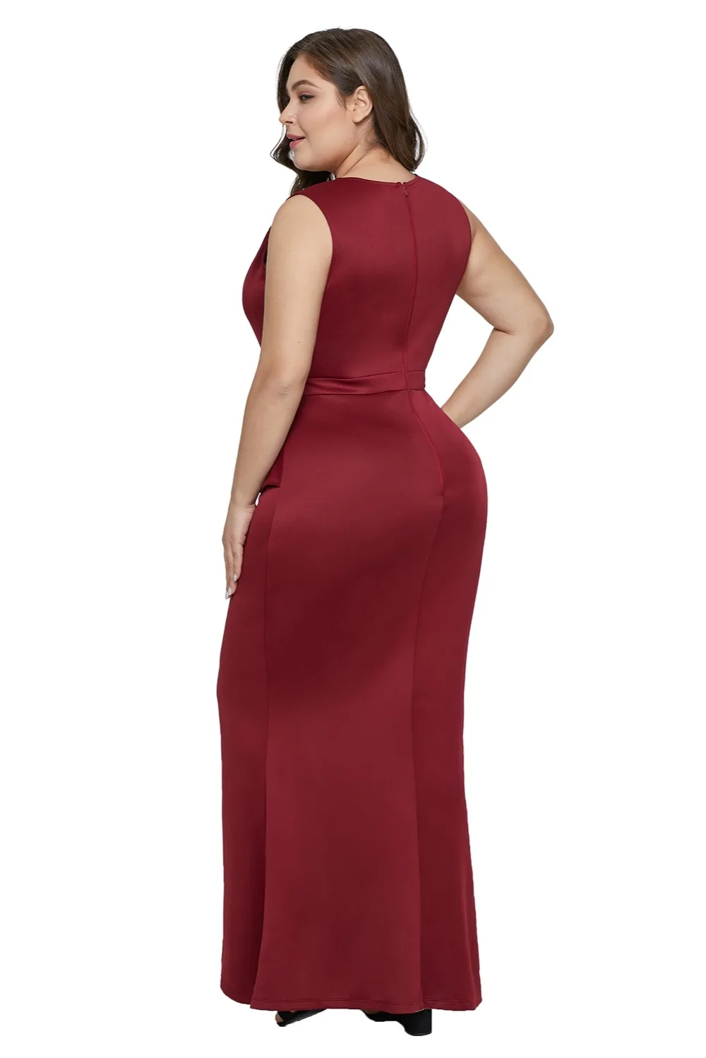 Red-Plus-Ruffle-Enchantment-Dress-LC610952-3-2