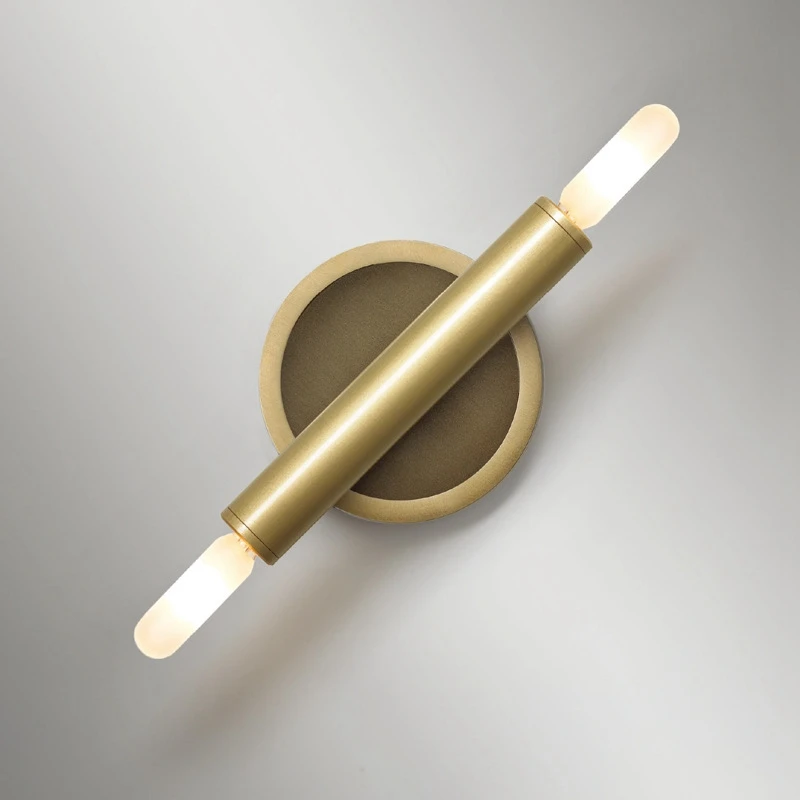 Pure Copper Modern Novelty Mirror Headlights Led Wall Lamp Living Room Bathroom Bedroom Wall Light Home Lighting Fixture (10)